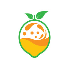 Lemon logo images illustration