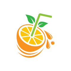 Orange juice logo images illustration