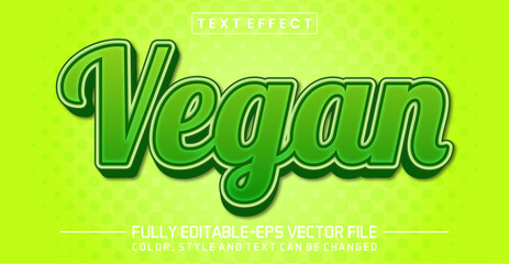 Vegan text editable style effect