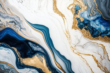 white and golden marble texture with Generative AI