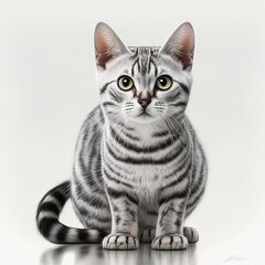 Fototapeta na wymiar slim Ashera cat with Generative AI