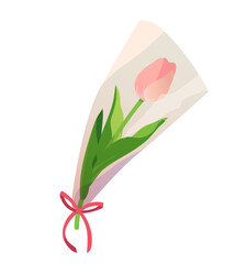 チューリップの一輪