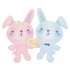 Watercolor Wedding Doll