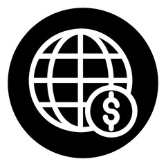 internet banking glyph icon