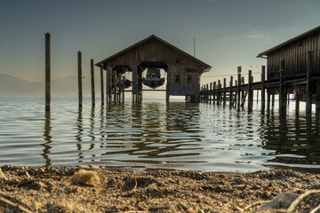 Sonniger Nachmittag am Chiemsee in Bayern