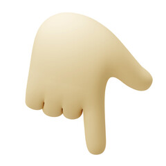 look below hand gestures 3D Icon