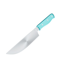 Blue kitchen knive 3D Icon