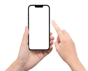 スマートフォンを操作する手の画像合成用素材