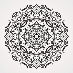 beautiful mosaic Ceramic theme mandala. suitable for henna, tattoos, coloring books