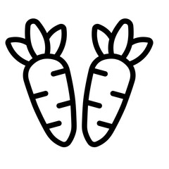 carrot line icon