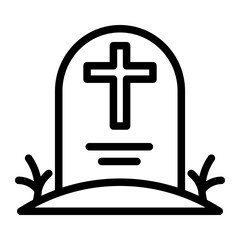 Obraz premium tombstone line icon