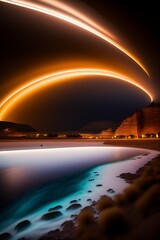 rainbow bridge over the river