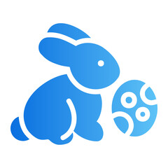 easter bunny gradient icon