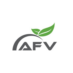 AFV letter nature logo design on white background. AFV creative initials letter leaf logo concept. AFV letter design.
