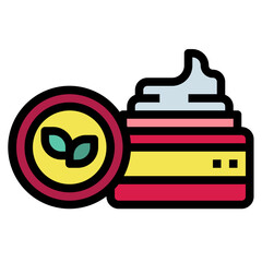 cream filled outline icon style