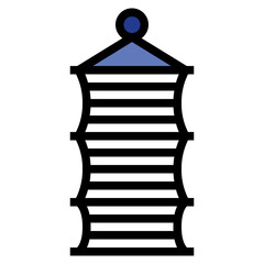 fishing net filled outline icon style