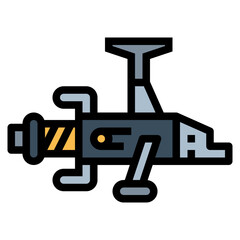 Fishing Reel filled outline icon style