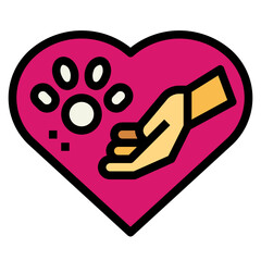 Pet Care filled outline icon style