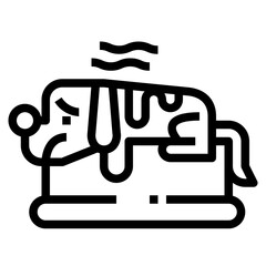 pet ill line icon style