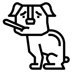 Thermometer line icon style