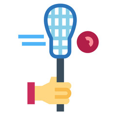 lacrosse flat icon style