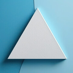 Abstract modern background, vibrant blue triangle with textured surfaces built from quartz AI generation.