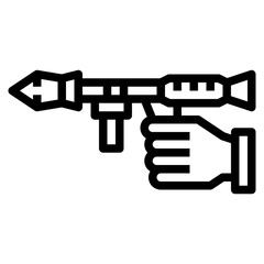 bazooka line icon style