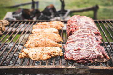 Smoky Flavor: Grilled Meat and Chicken