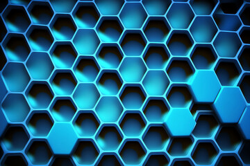 Honeycomb grid texture background. Geometric hive hexagonal grid. generative AI