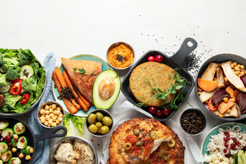 Vegetarian and various vegan dishes