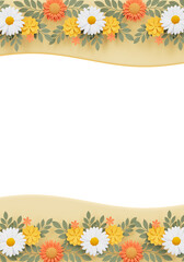 Obraz premium Spring concept Daisy flower frame cutout