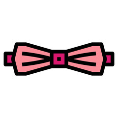 bow tie filled outline icon style