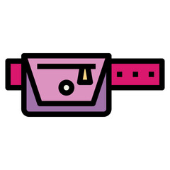 Obraz premium waist belt bag filled outline icon style