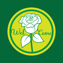 welcome Round sign Door Hanger laser cut,