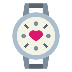 wristwatch flat icon style