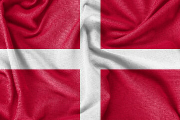 Fototapeta premium Sovereign Military Order of Malta country flag background realistic silk fabric