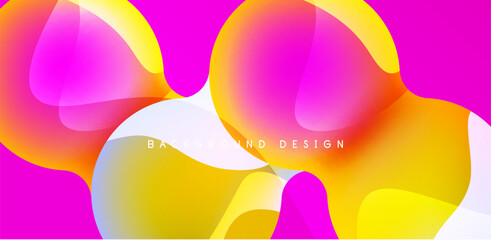 Spheres and circles abstract background, trendy colorful design. Vector Illustration For Wallpaper, Banner, Background, Card, Book Illustration, landing page