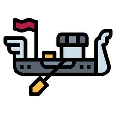 gondola filled outline icon style