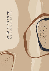 Abstract trendy universal artistic banner template. Vector illustration.