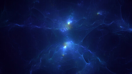 3D rendering abstract multicolor technology fractal light background