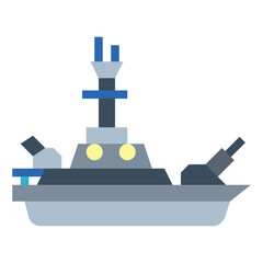 battleship flat icon style