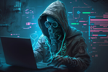 Hacking technology concept, Generative AI	

