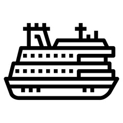 ferry line icon style