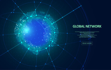 Abstract global technology background.
