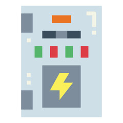 electrical panel flat icon style