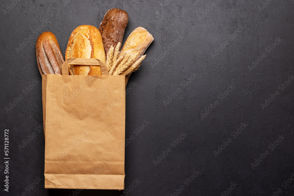 Wall mural Fresh baked bread