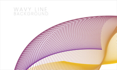 Yellow Purple Wave Lines Background