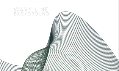 Green Wave Lines Background