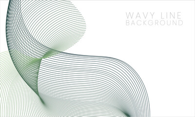 Green Wave Lines Background