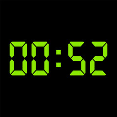 Digital clock vector illustration, time icon